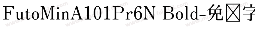 FutoMinA101Pr6N Bold字体转换